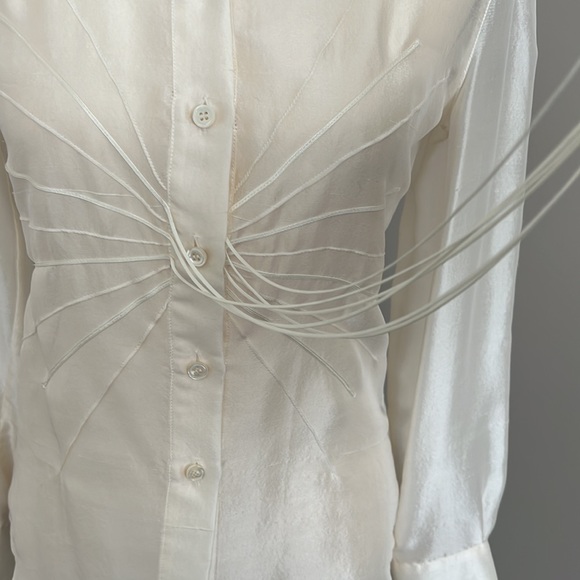 🇮🇹ARMANI Dress Up women’s Blouse long sleeve Size 6 - Picture 6 of 17